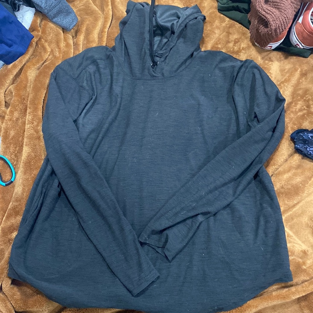 Athletic long sleeve with hood